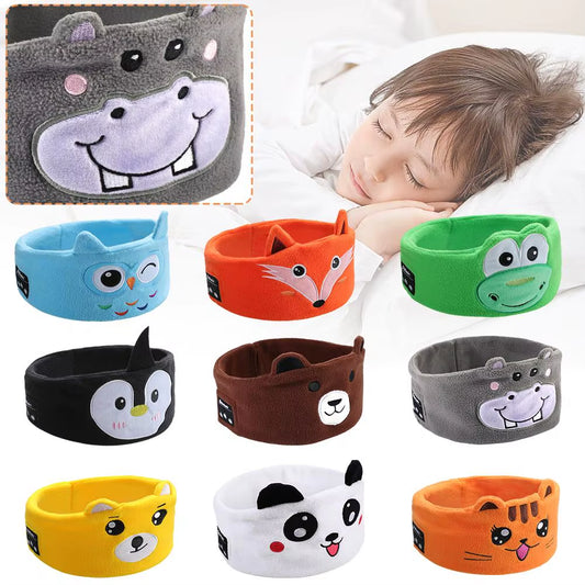 Bluetooth Music Headband Bluetooth V5.0 Chip Animal Kids Headband Mask Speaker Sleep Headphones Thin Bluetooth Wireless C1F9