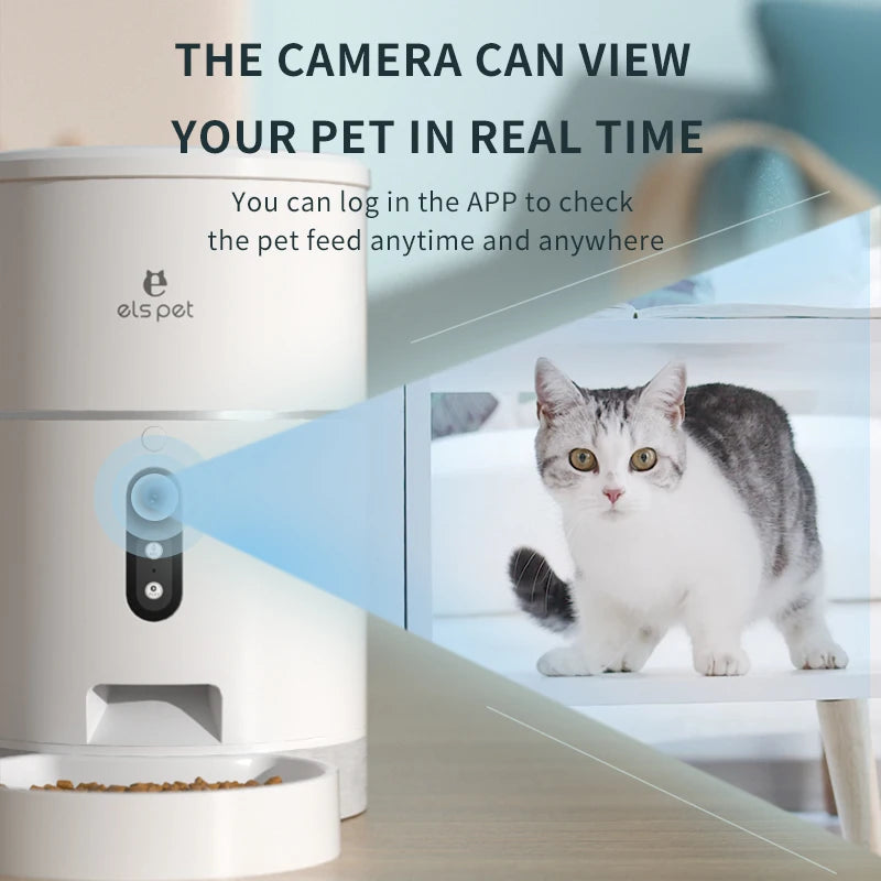 Pet Automatic Feeder Smart Wifi Video Version Timed and Quantitative Feeder Automatic Feeder for Cats and Dogs
