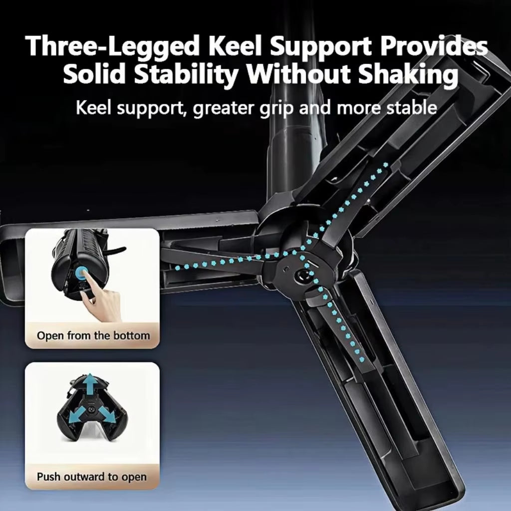 4-In-1 Multifunctional Magnetic Mini Selfie Stick with 360° Rotation Wireless Bluetooth Control Magnetic Phone Holder