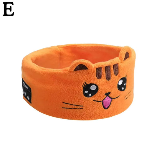 Bluetooth Music Headband Bluetooth V5.0 Chip Animal Kids Headband Mask Speaker Sleep Headphones Thin Bluetooth Wireless C1F9