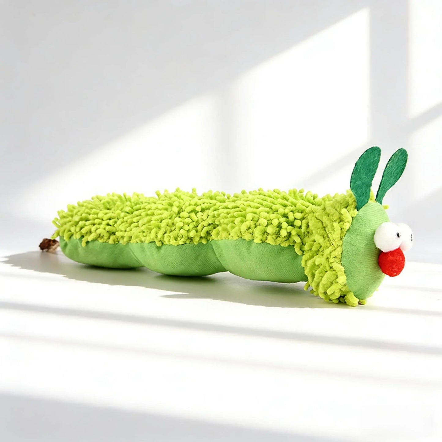 New Store Perks ！Catnip Caterpillar Plush Pillow 1Pc, Crinkle Sound Cat Toy with Catnip Head Silvervine Tail, Interactive Boredom Relief Toy for Indoor Cats