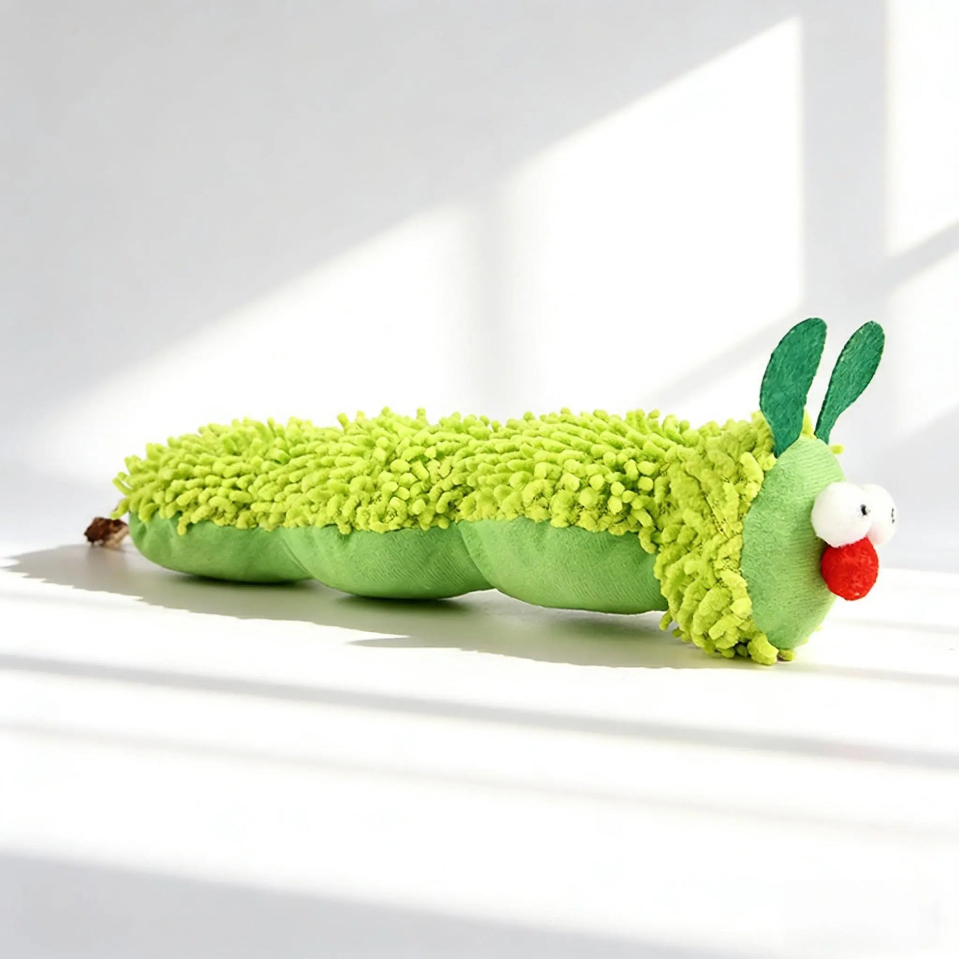 New Store Perks ！Catnip Caterpillar Plush Pillow 1Pc, Crinkle Sound Cat Toy with Catnip Head Silvervine Tail, Interactive Boredom Relief Toy for Indoor Cats