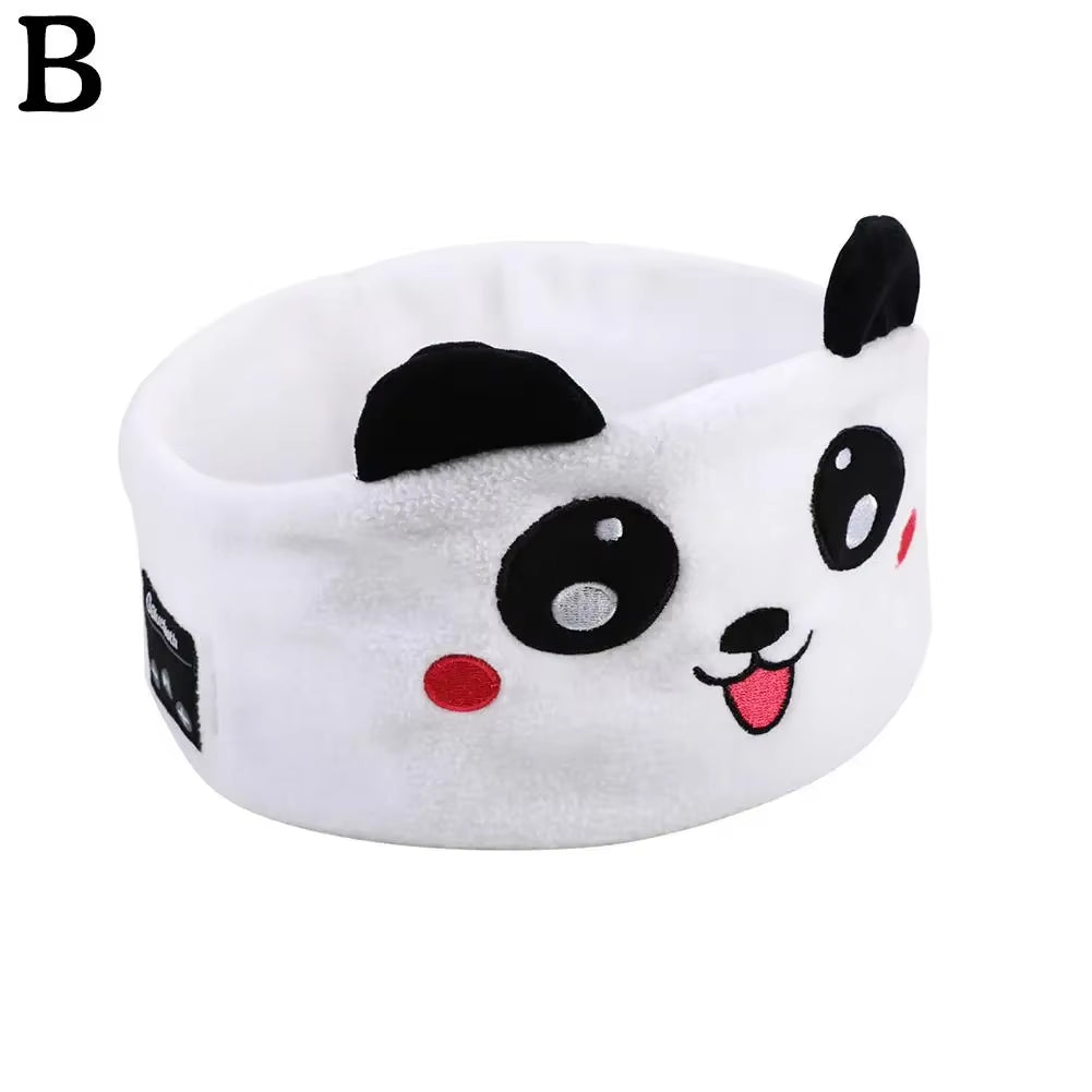Bluetooth Music Headband Bluetooth V5.0 Chip Animal Kids Headband Mask Speaker Sleep Headphones Thin Bluetooth Wireless C1F9