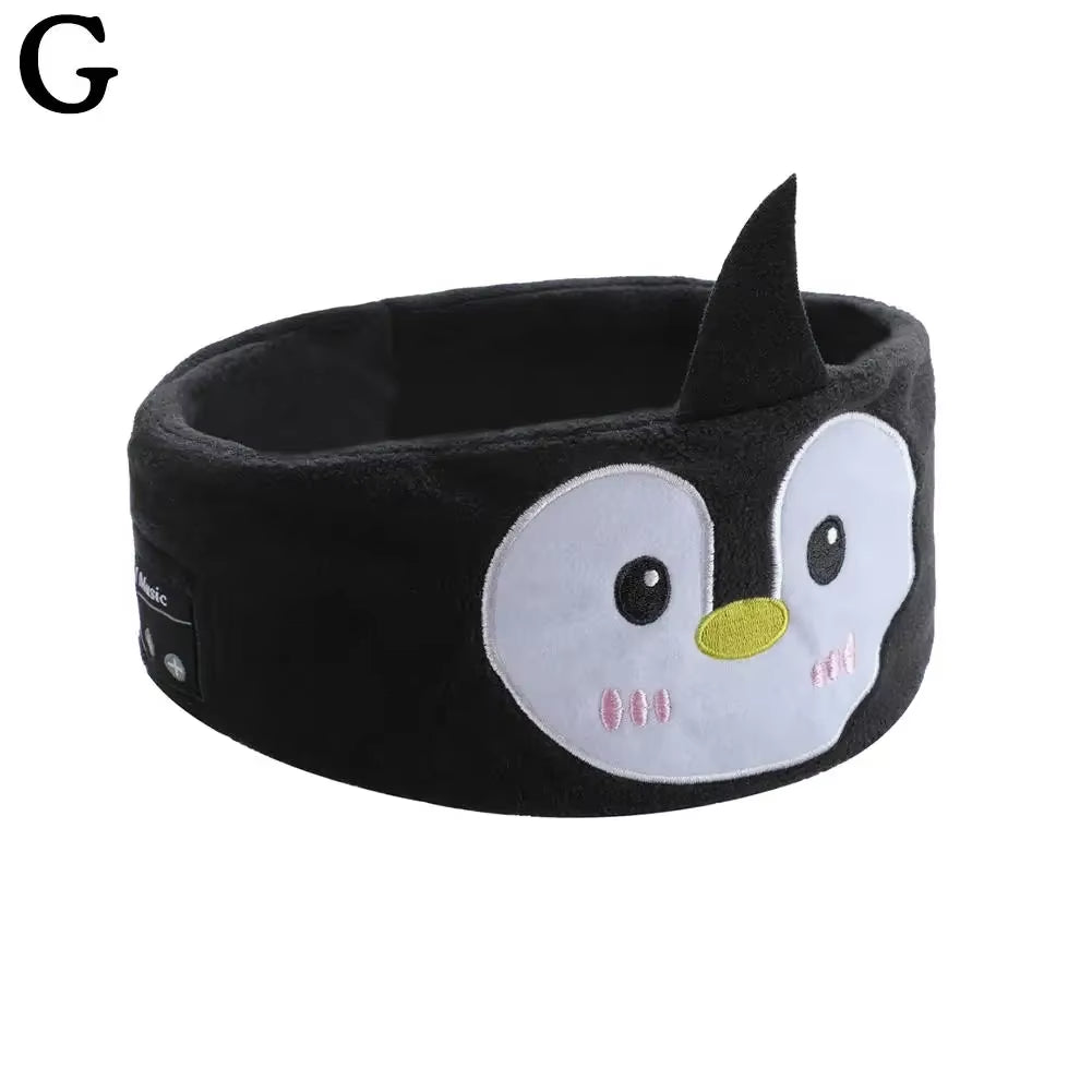 Bluetooth Music Headband Bluetooth V5.0 Chip Animal Kids Headband Mask Speaker Sleep Headphones Thin Bluetooth Wireless C1F9