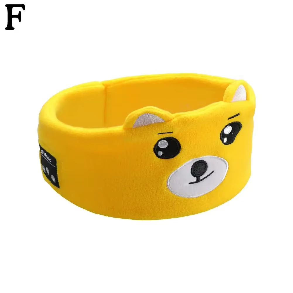 Bluetooth Music Headband Bluetooth V5.0 Chip Animal Kids Headband Mask Speaker Sleep Headphones Thin Bluetooth Wireless C1F9